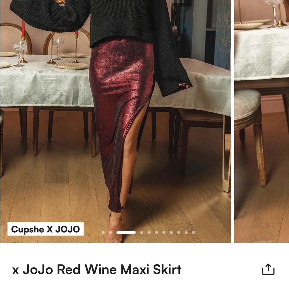 Red Wine Maxi Skirt size medium